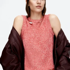 Textured Sleeveless Knit Top