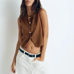 Siena Gold Button Vest