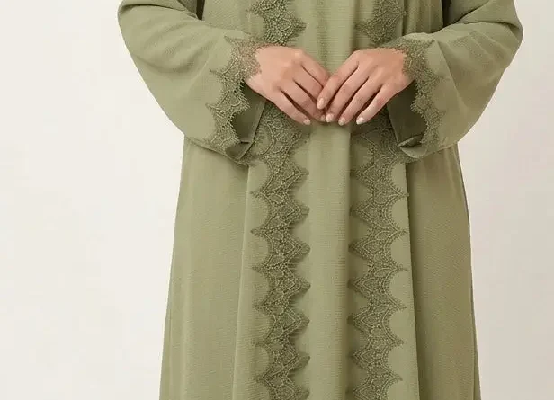 Rawiya Open Abaya Set · Nida Fabric