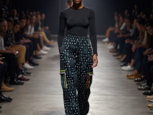 Zuri Black Ankara Cowrie Print Palazzo Pants