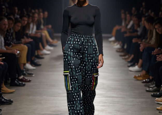 Zuri Black Ankara Cowrie Print Palazzo Pants